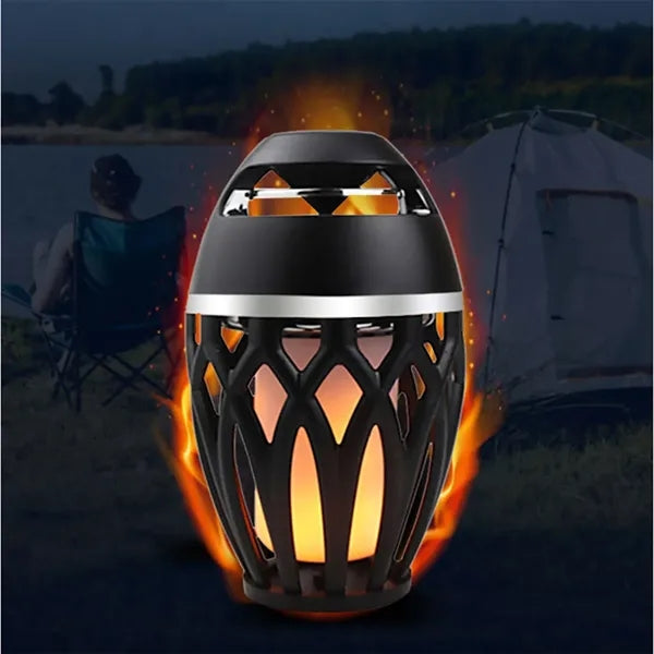 Led Flame Torch Bluetooth Speaker Outdoor Waterproof