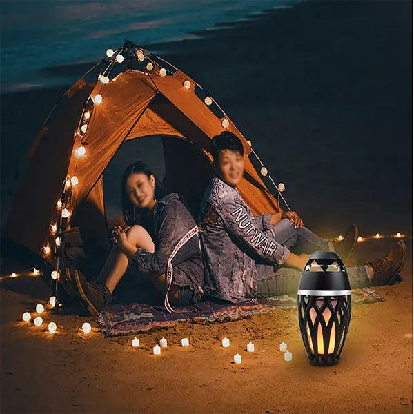 Led Flame Torch Bluetooth Speaker Outdoor Waterproof