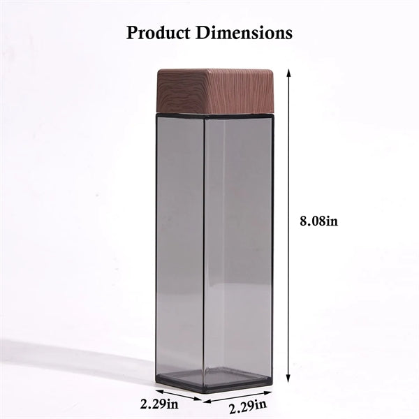 Square Transparent Water Bottle