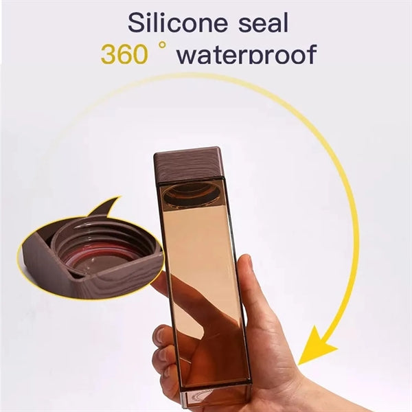 Square Transparent Water Bottle