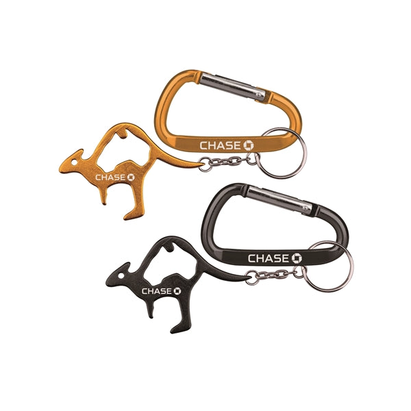 Kangaroo shape bottle opener keychain