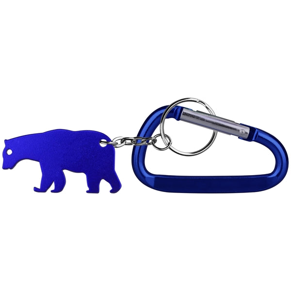Bear shape bottle opener keychain