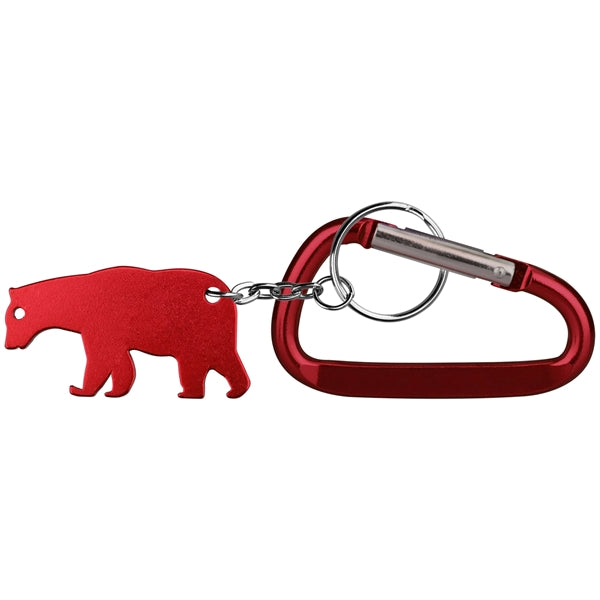 Bear shape bottle opener keychain