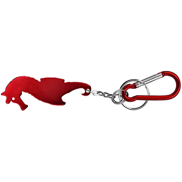Seahorse shape bottle opener keychain