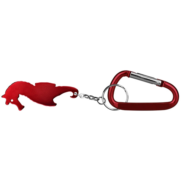 Seahorse shape bottle opener keychain
