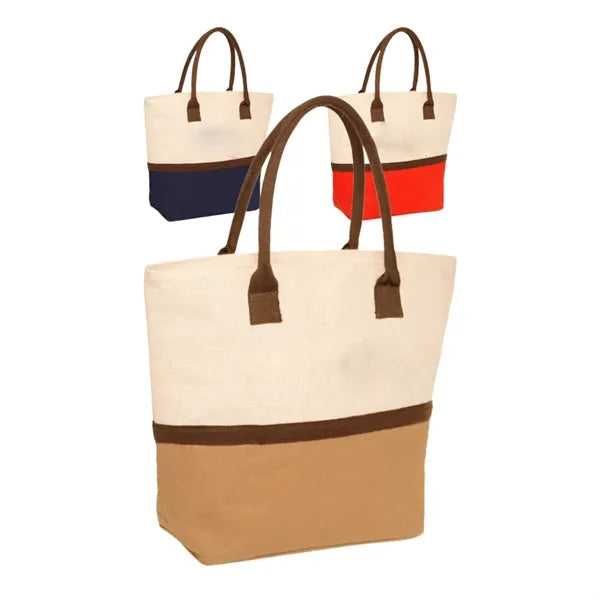 Dual Tone Jute Tote Bag