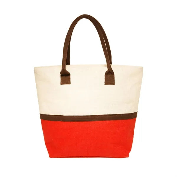 Dual Tone Jute Tote Bag