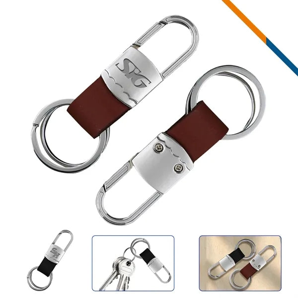 Drive Dual Ring Metal Keychain