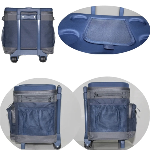 24 Can Beer Oxford Cloth Insulated Rolling Cooler Bag