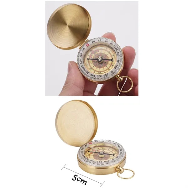 Portable Copper Luminous Compass Navigation