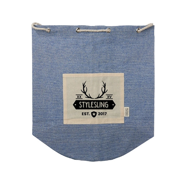 Recycled Cotton Drawstring Backpack (1 Color Imprint)