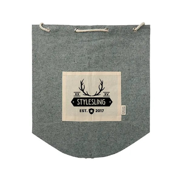 Recycled Cotton Drawstring Backpack (1 Color Imprint)