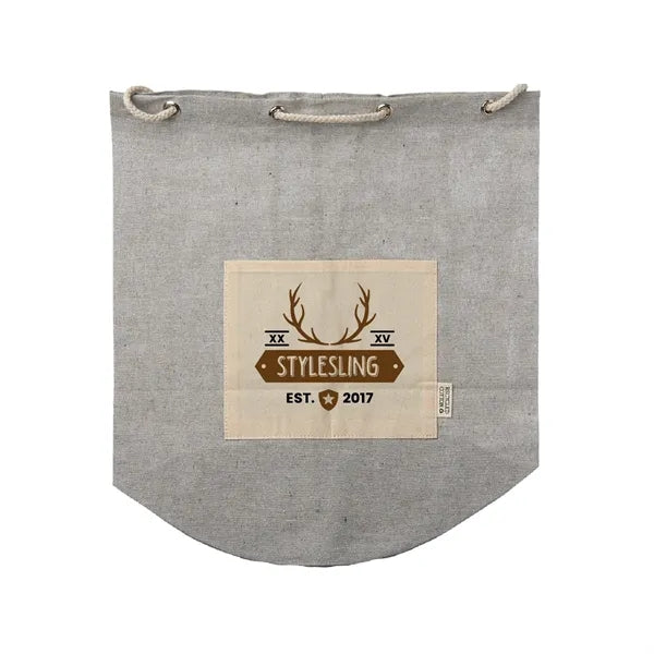 Recycled Cotton Drawstring Backpack (2 Color Imprint)