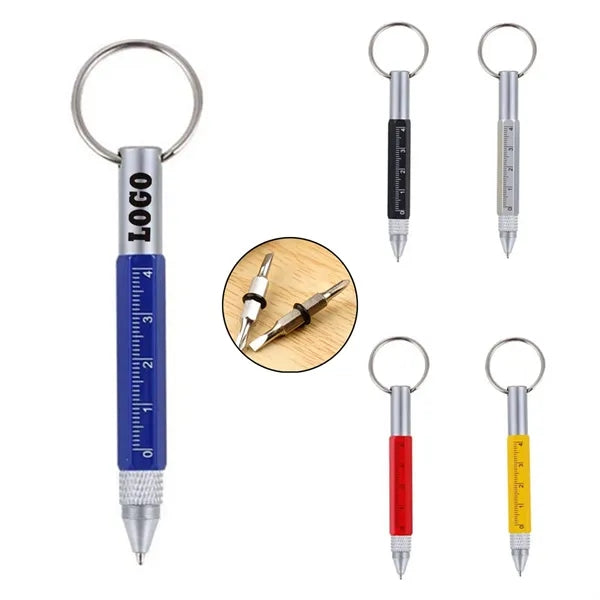 Multipurpose Twist Metal Pen Keychain