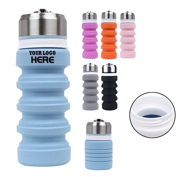 14 oz Collapsible Silicone Water Bottle