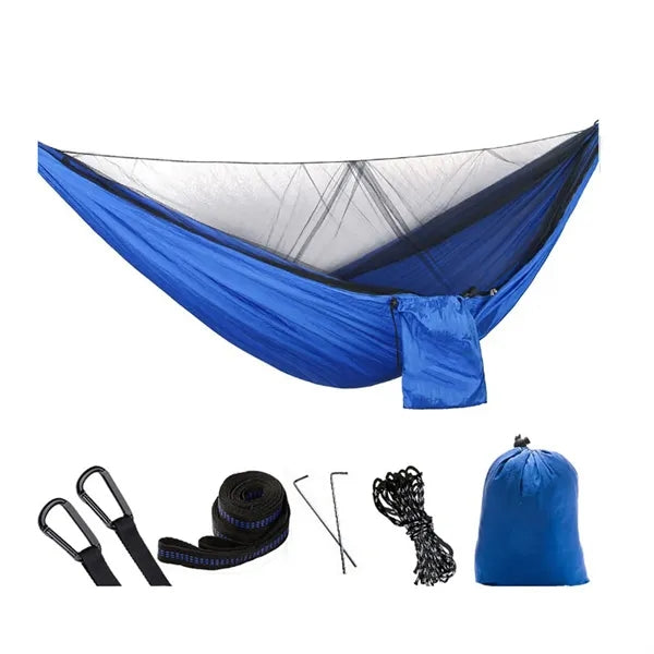 Mosquito Netted Camping Hammock With Pouch