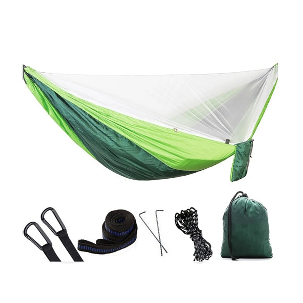 Mosquito Netted Camping Hammock With Pouch