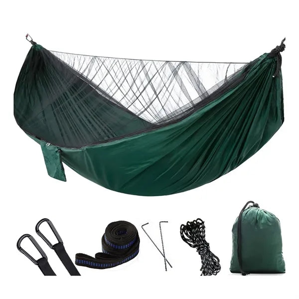 Mosquito Netted Camping Hammock With Pouch