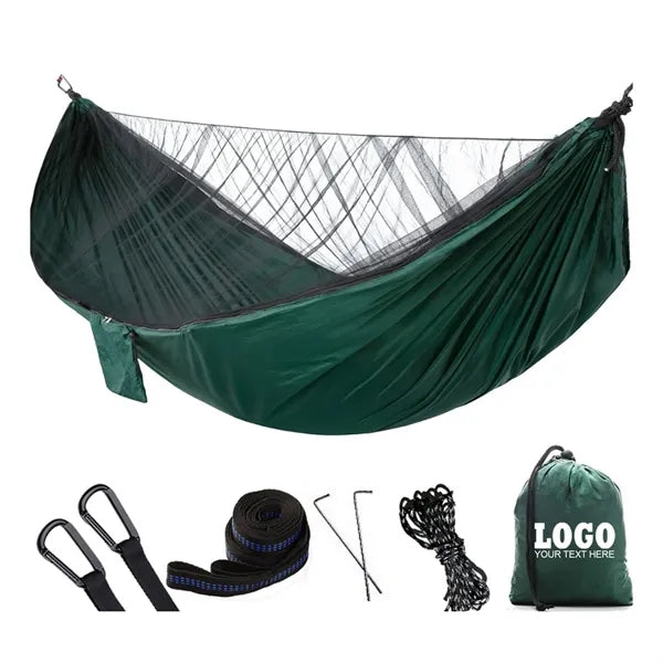 Mosquito Netted Camping Hammock With Pouch