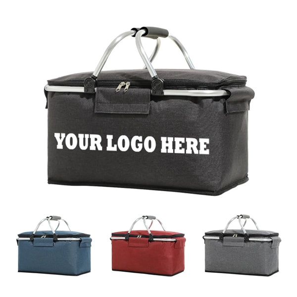 Metal Handled Insulated Lunch Bag