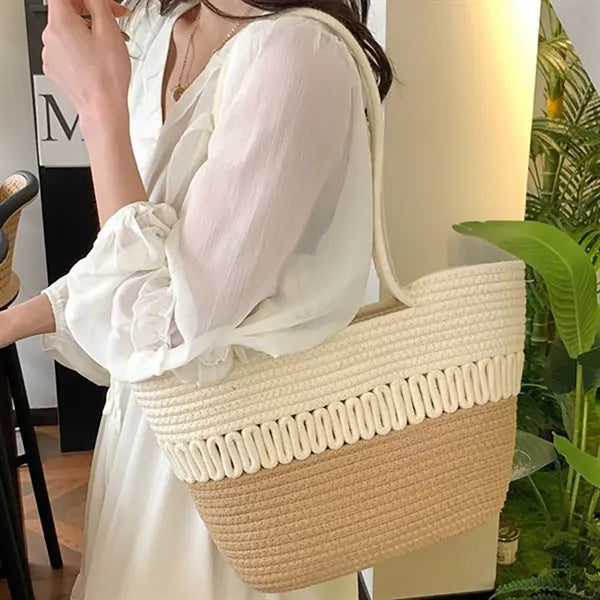 Straw Beach Tote Bag
