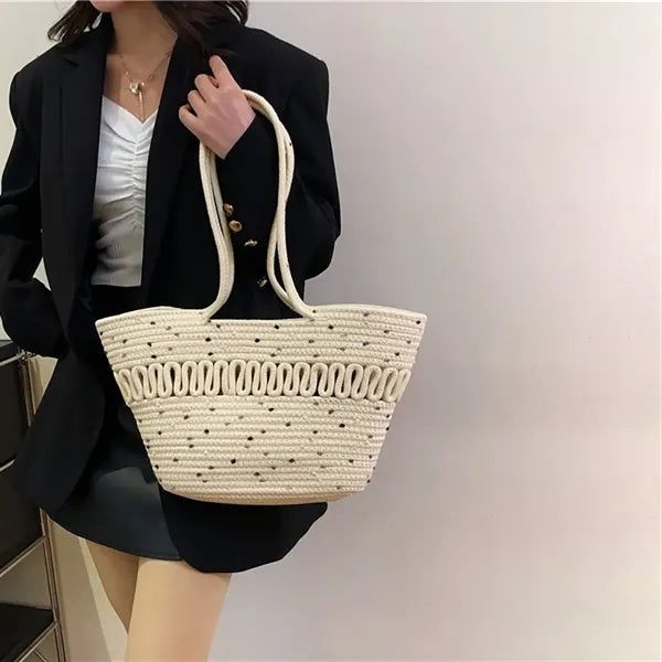 Straw Beach Tote Bag