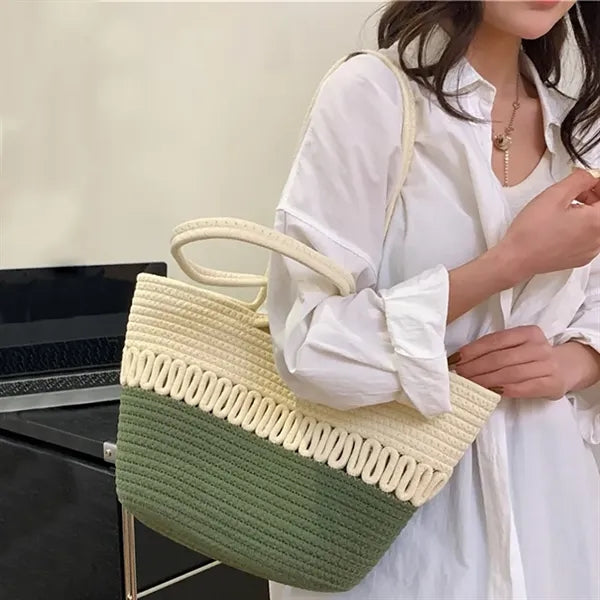 Straw Beach Tote Bag