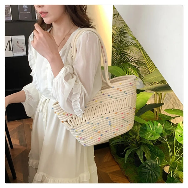 Straw Beach Tote Bag