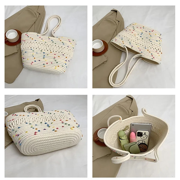 Straw Beach Tote Bag