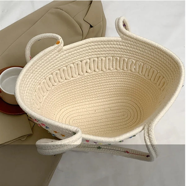 Straw Beach Tote Bag