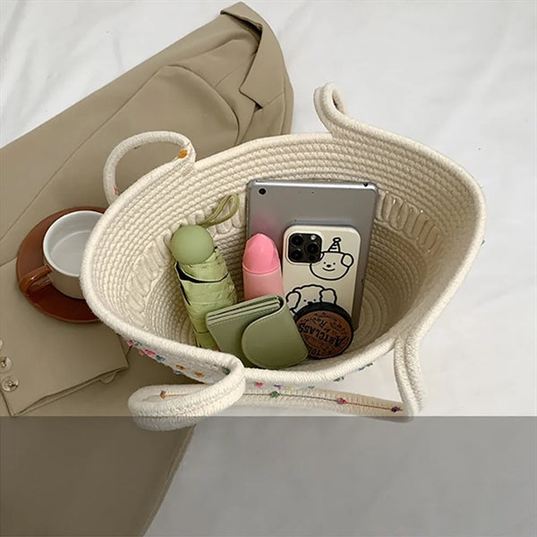 Straw Beach Tote Bag