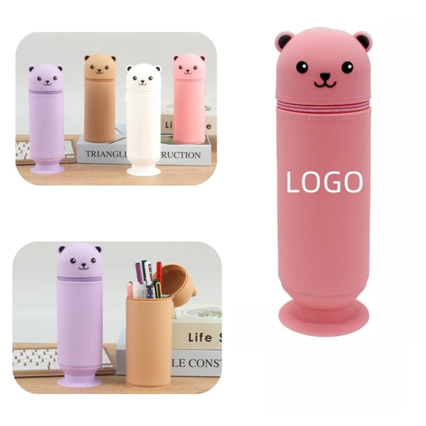 Cartoon Bear Stand Up Pen Case (Pen Holder)