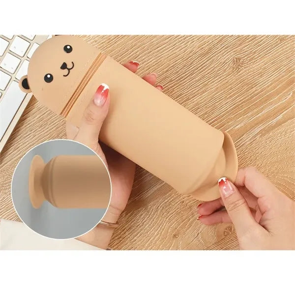 Cartoon Bear Stand Up Pen Case (Pen Holder)