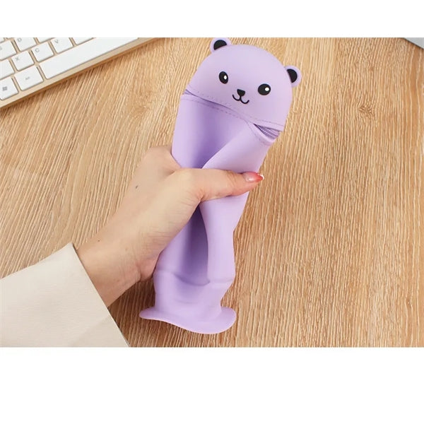 Cartoon Bear Stand Up Pen Case (Pen Holder)