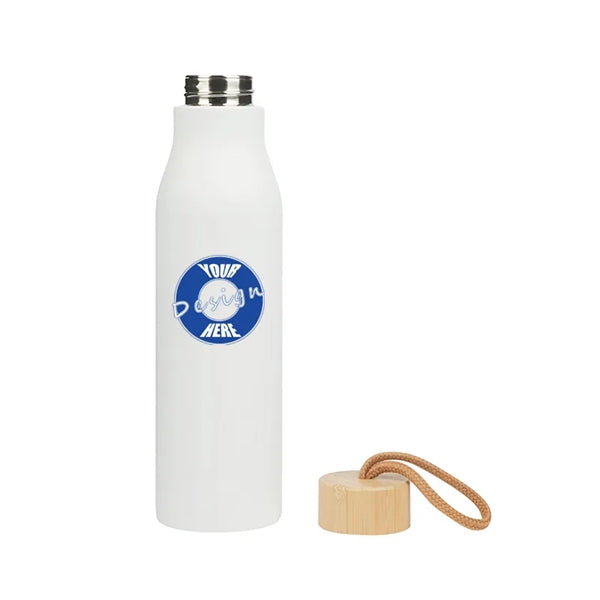 Stainless Steel Flask Unique Bamboo Lid Design