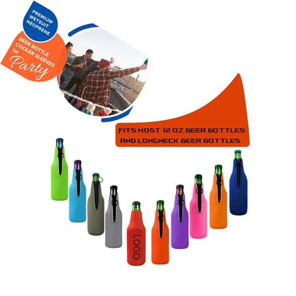 12oz Neoprene Beer Bottle Cooler Insulator