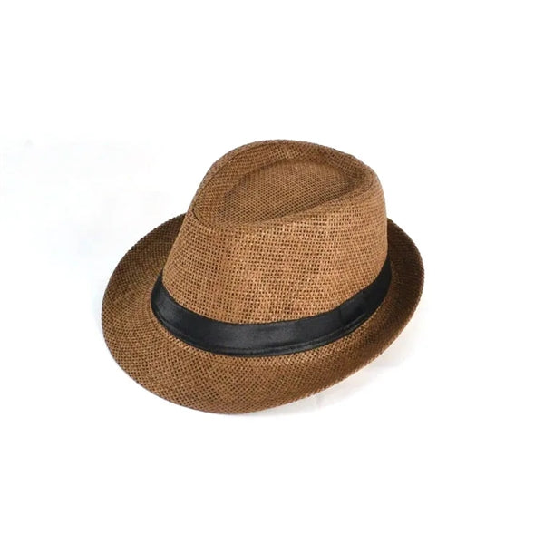 Short Brim Straw Panama Jazz Hat