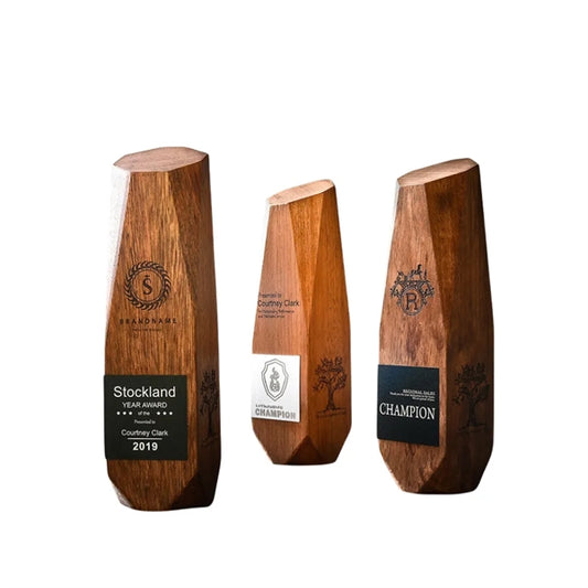 Solid Wood Award Trophy