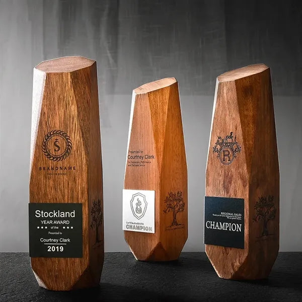 Solid Wood Award Trophy