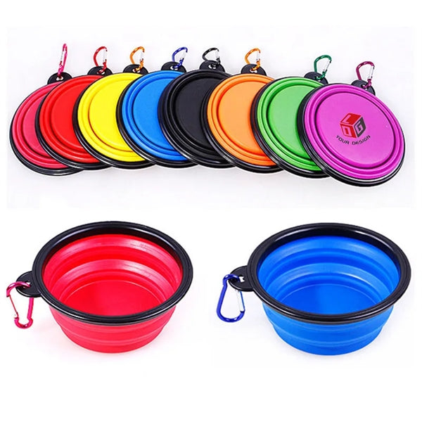 Pet dog Collapsible Bowls with Carabiners