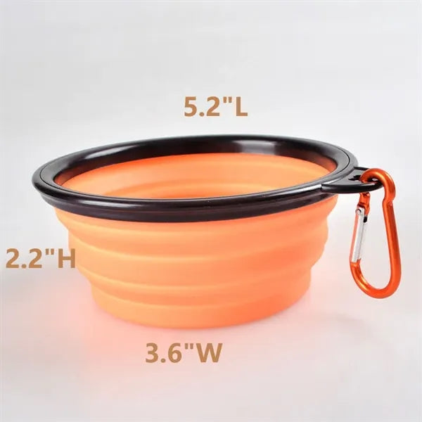 Pet dog Collapsible Bowls with Carabiners