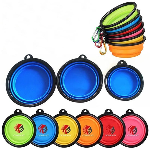 Collapsible Dog Bowls with Carabiner Clip
