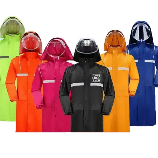 Reflective Long Raincoat