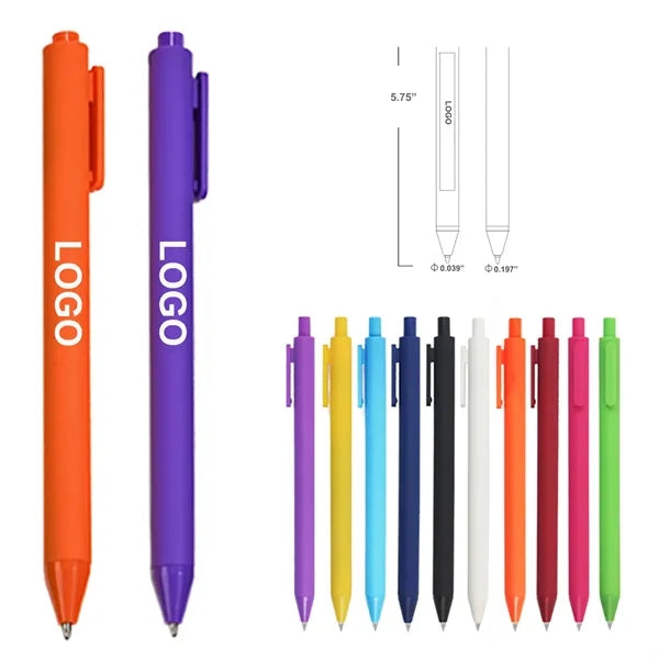Plastic Click Action Matte Finish Gel Ink Ballpoint Pen