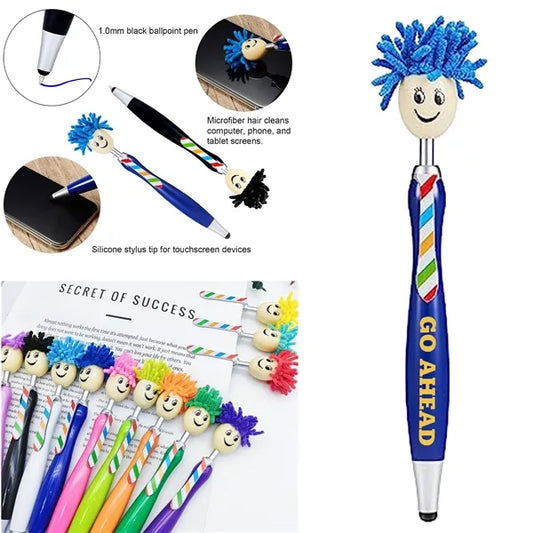 Multifunctional 3-in-1 Smiley Face Stylus Pen Screen Cleaner