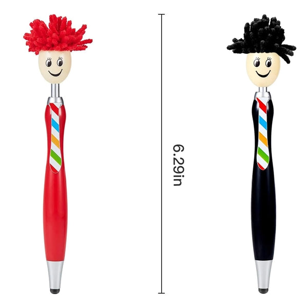 Multifunctional 3-in-1 Smiley Face Stylus Pen Screen Cleaner