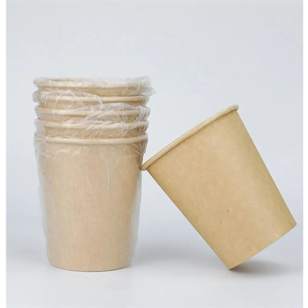 8OZ Disposable Paper Coffee Cups -Individually Wrapped