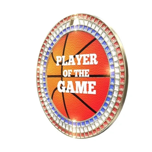 2 1/2" Red, White & Blue Glitter Insert Medal