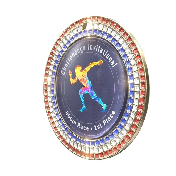 2 1/2" Red, White & Blue Glitter Insert Medal