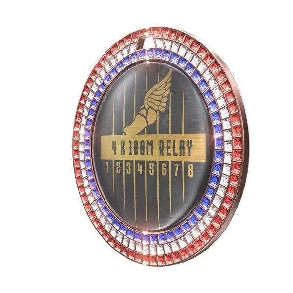 2 1/2" Red, White & Blue Glitter Insert Medal